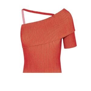 Beatrice .b Anthropology Euro One Shoulder Asymmetrical Top In Knitted Vanisé